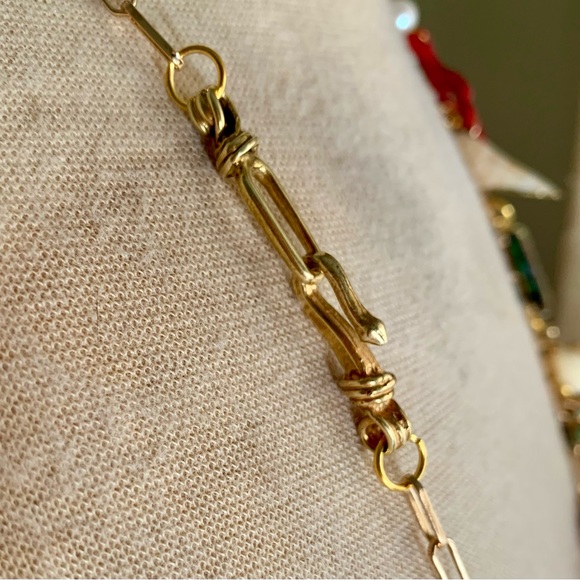 Beautiful Natural Shell & Pearl Necklace on 40” Paperclip Chain. Easy Clasp. - Picture 6 of 7